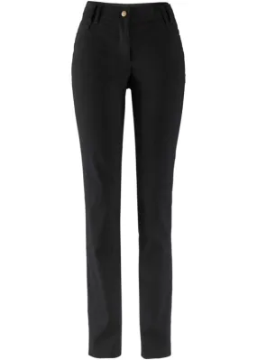 Bengal stretch trousers with a comfortable straight belt Bpc Bonprix Collection, black