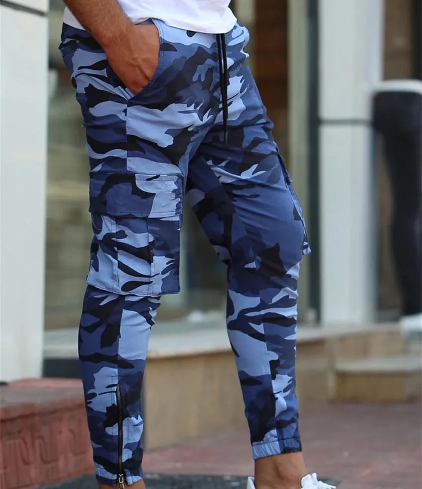 Casual Colorful Camouflage Pants Men Elastic Comfortable Trousers