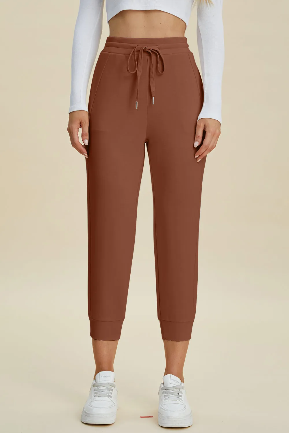 Comfortable Chic: Basic Bae Air Scuba High Waist Cropped Pants