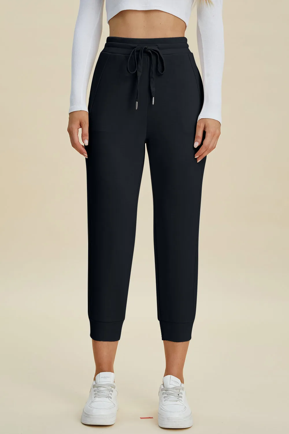 Comfortable Chic: Basic Bae Air Scuba High Waist Cropped Pants