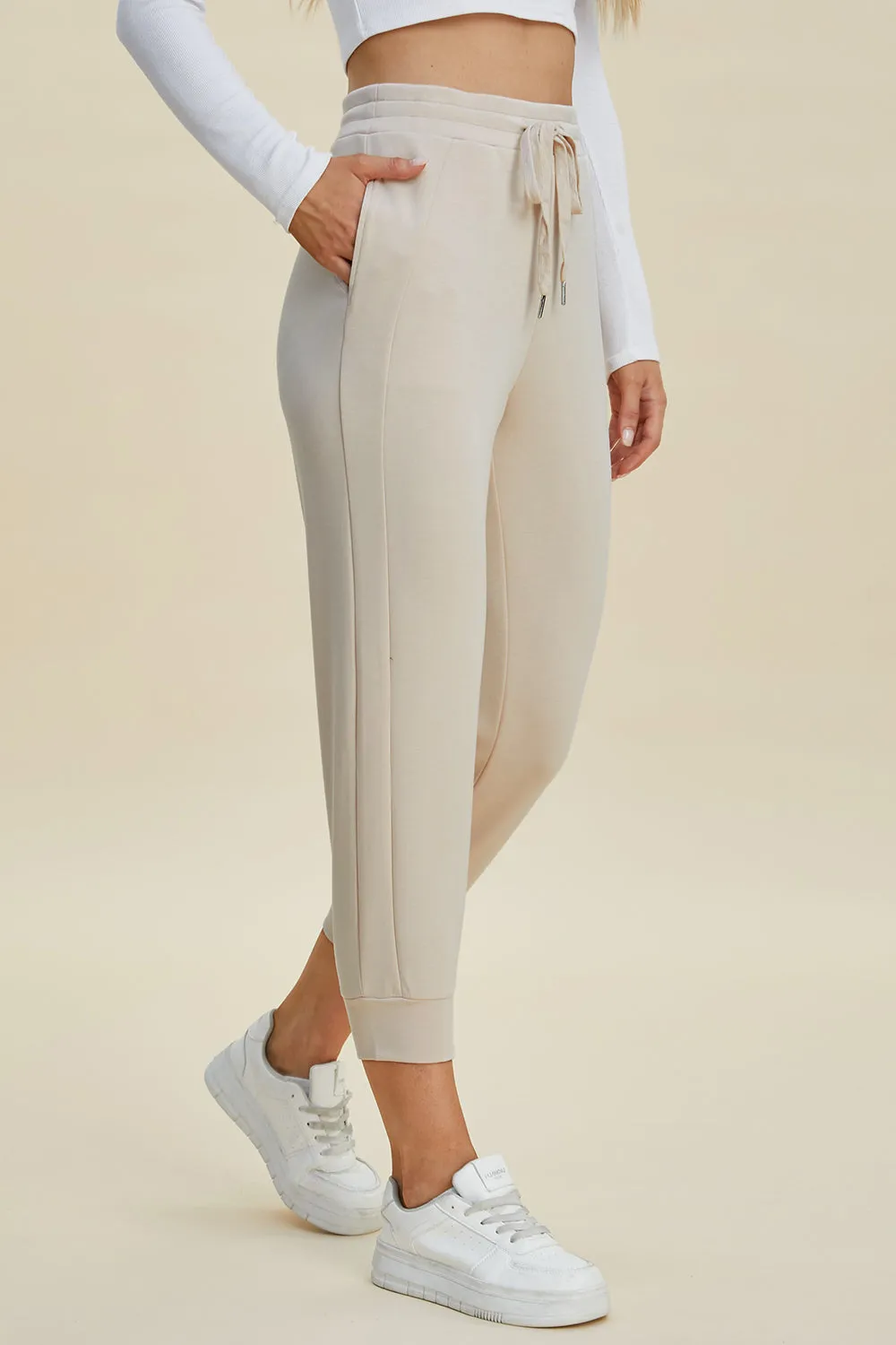 Comfortable Chic: Basic Bae Air Scuba High Waist Cropped Pants