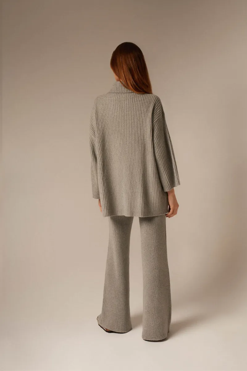 COMO CASHMERE TROUSER IN GRAY