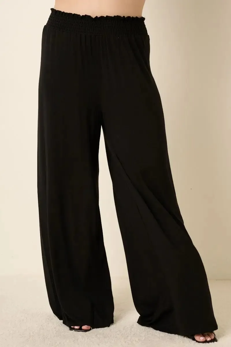 Curvy Girl Knitted Wide Leg Pants