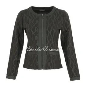 Dolcezza 'Timeless Leather' Collarless Zip Jacket - Style 74126