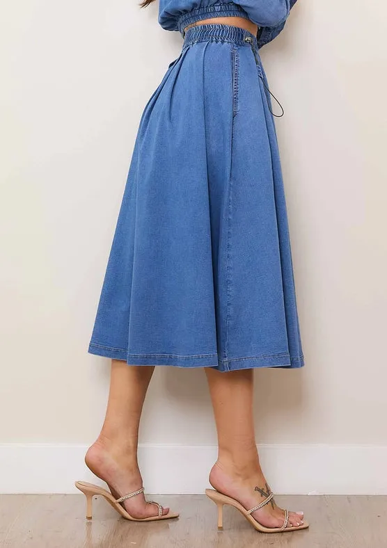 Elastic Waist Full Skirt