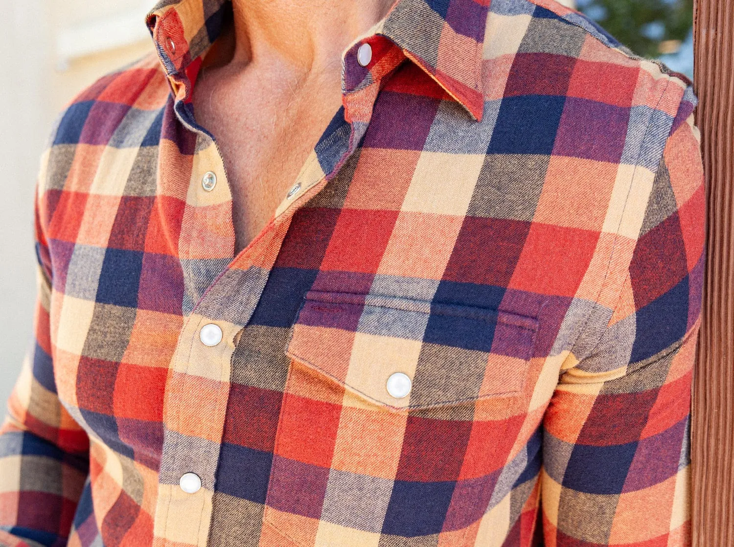 Flannel Pearl Snap - Multi Buffalo Check - Navy