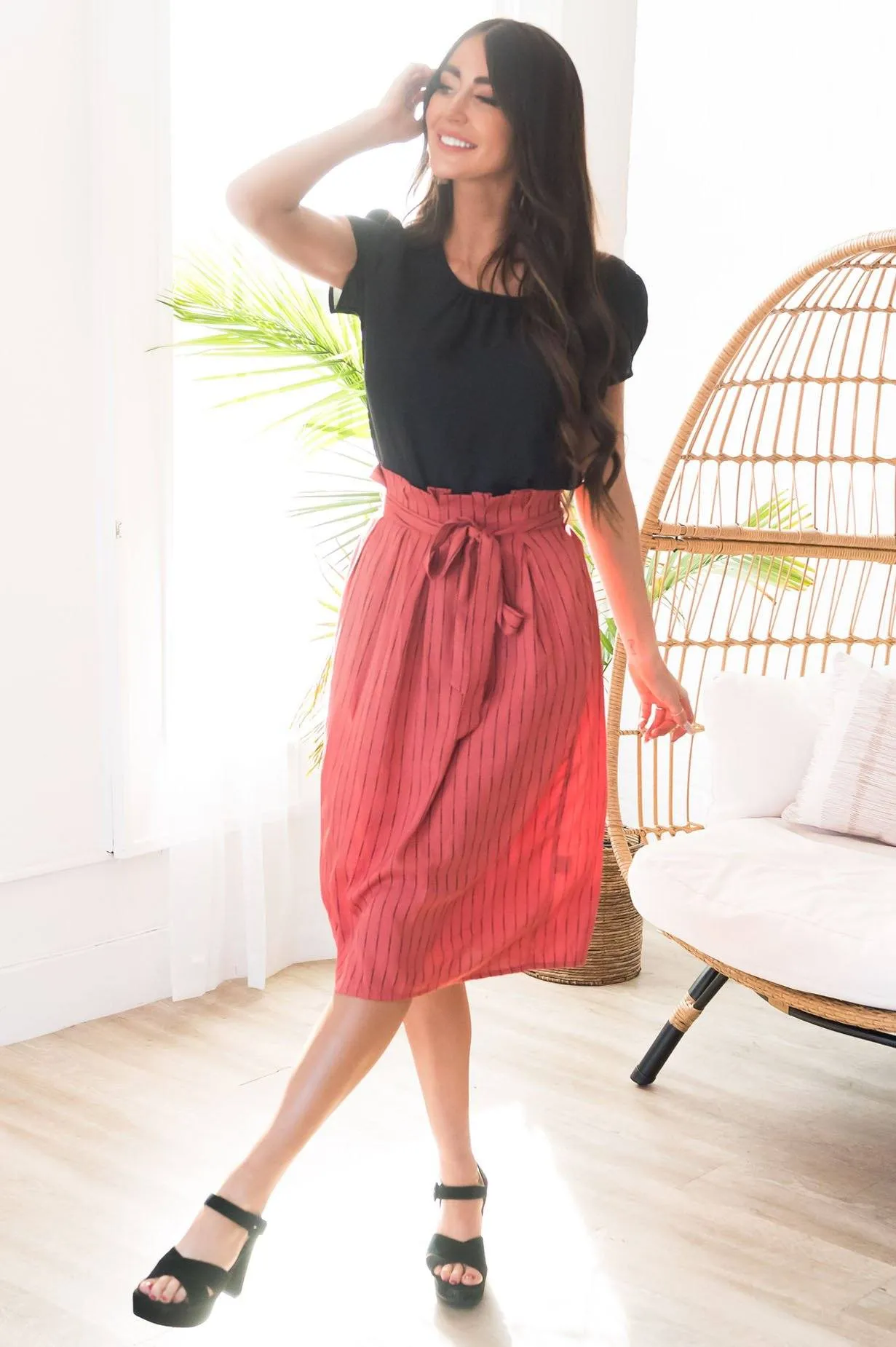 Forever Stylish Tie Waist Skirt