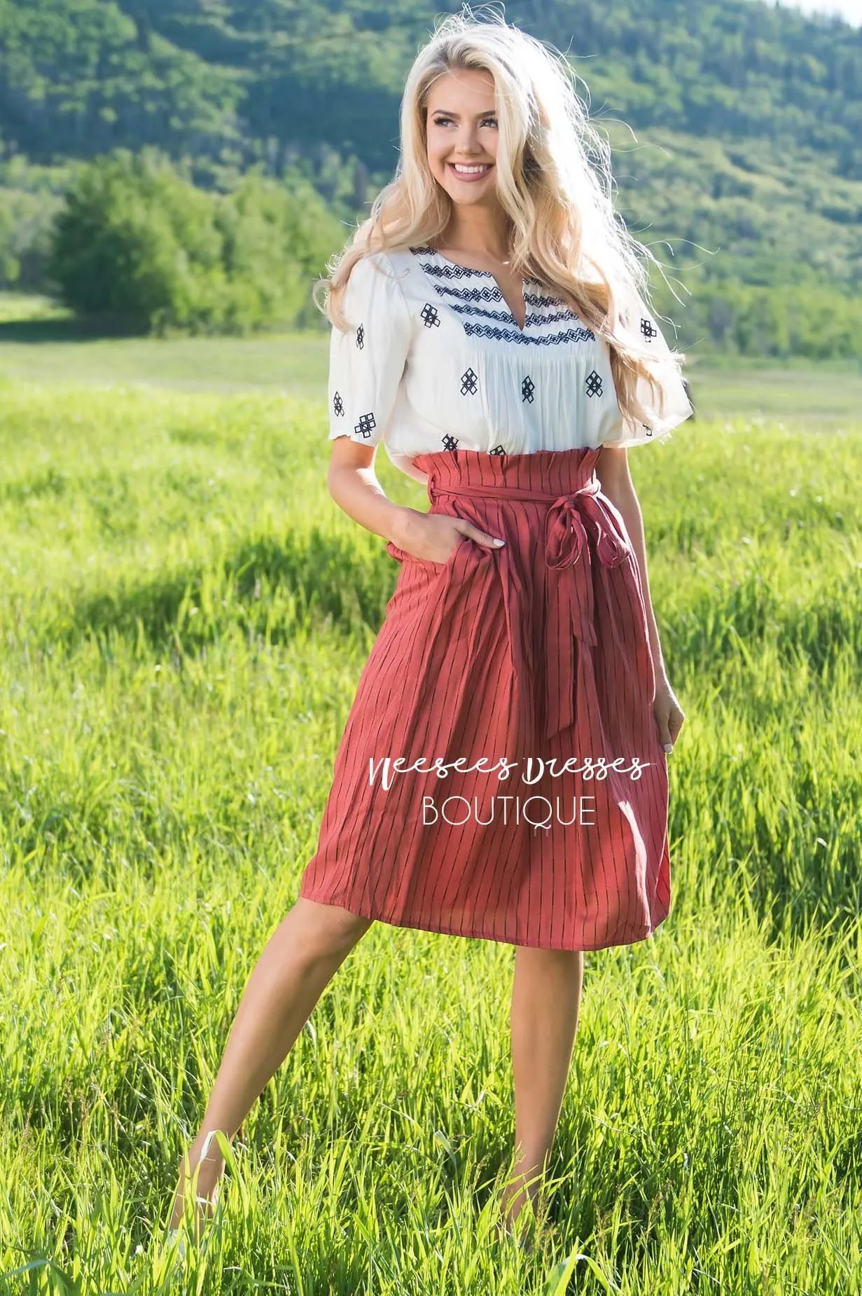 Forever Stylish Tie Waist Skirt