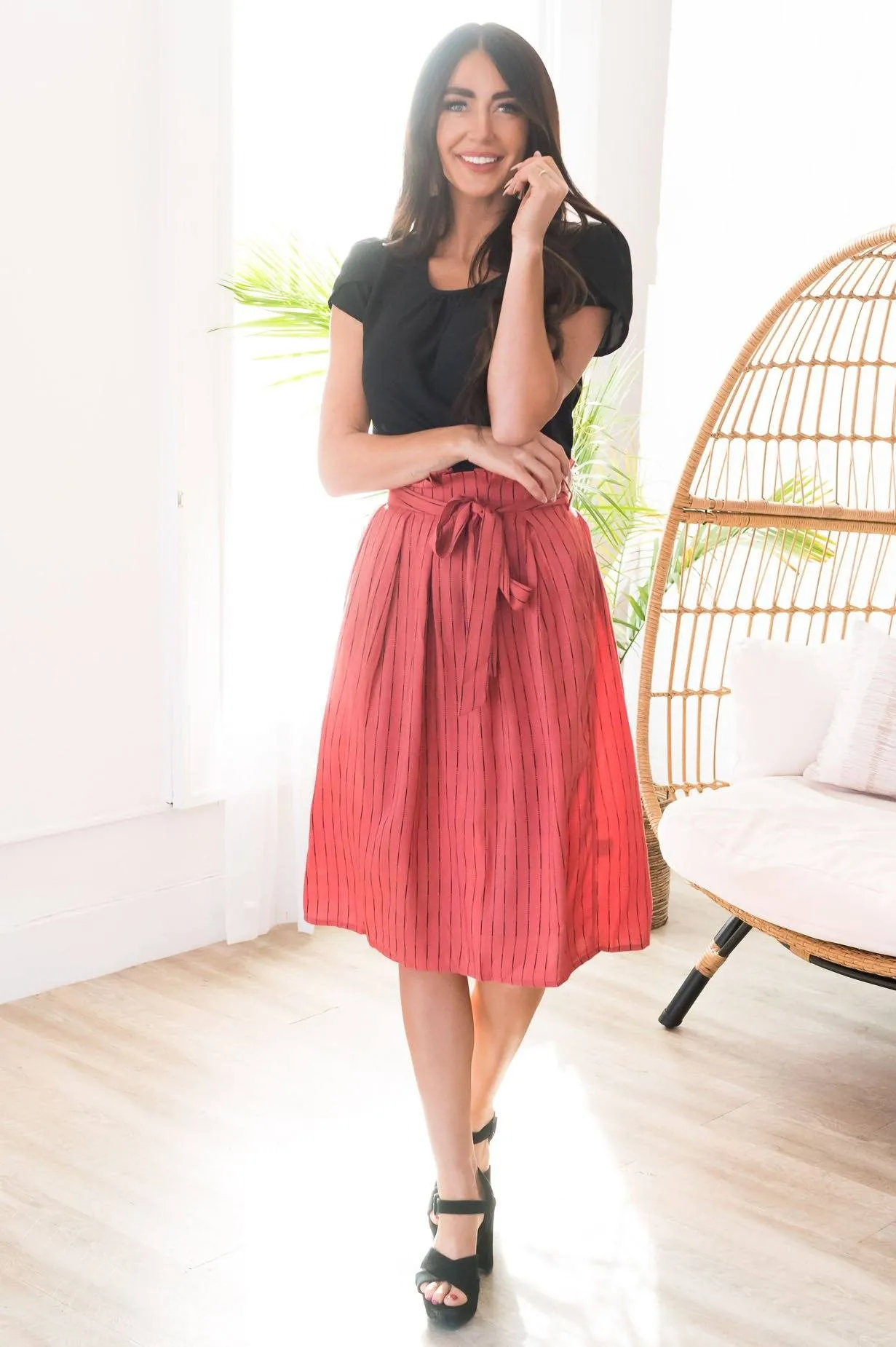 Forever Stylish Tie Waist Skirt