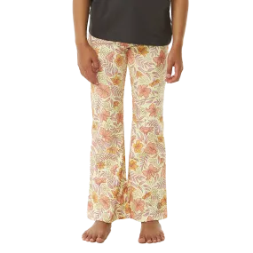 Girls Tropic Floral Bell Trousers in Lemon Ice