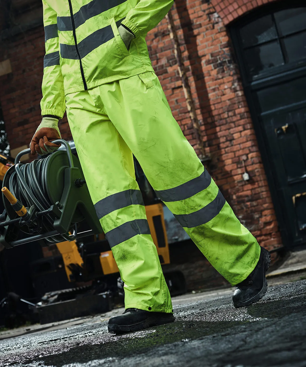 Hi-vis pro pack-away trousers | Orange