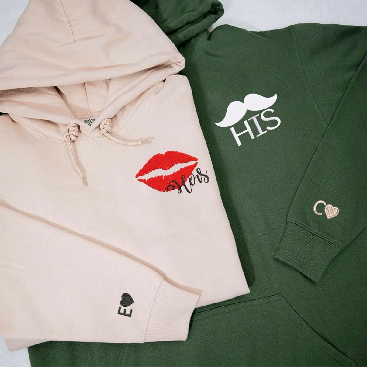 His and Hers Custom Matching Hoodies - Personalized Anniversary Gifts For Couples