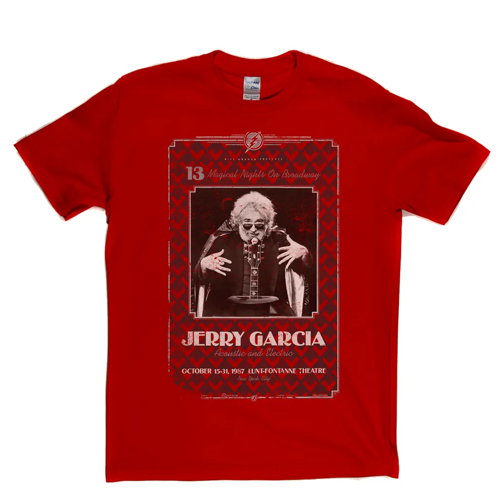 Jerry Garcia Acoustic & Electric Poster T-Shirt