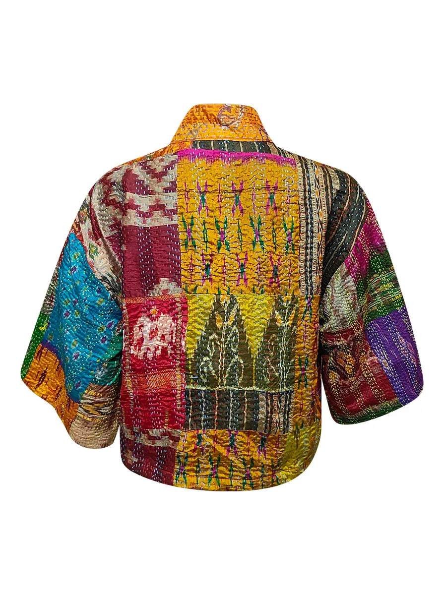 kantha vintage silk bolero kiara