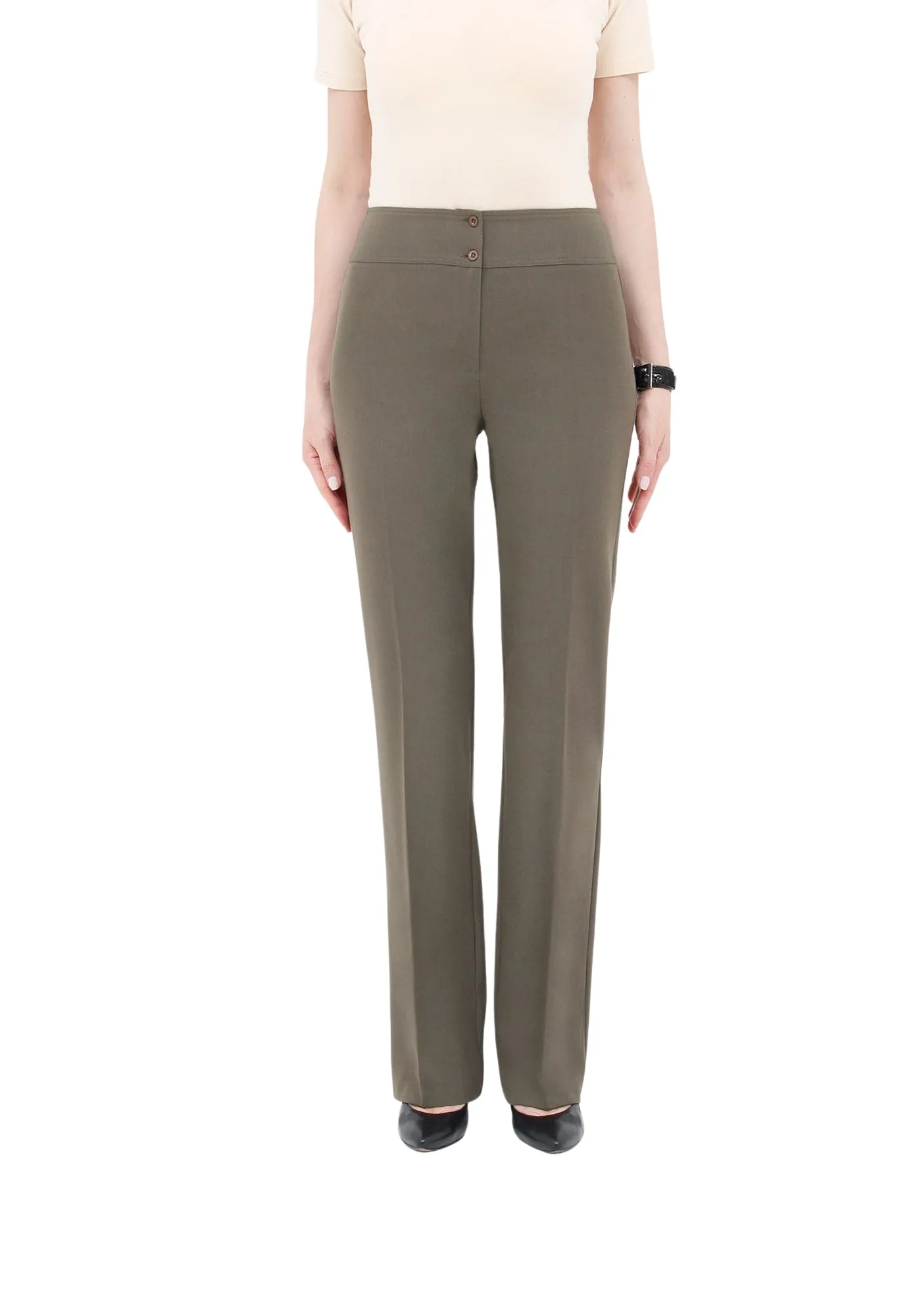 Khaki Straight Leg Fit All Day Comfortable Dress Pants