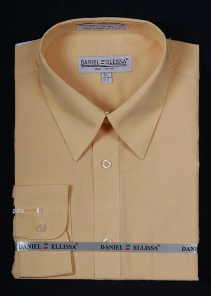 Men's Canary Yellow Long Sleeve Dress Shirt