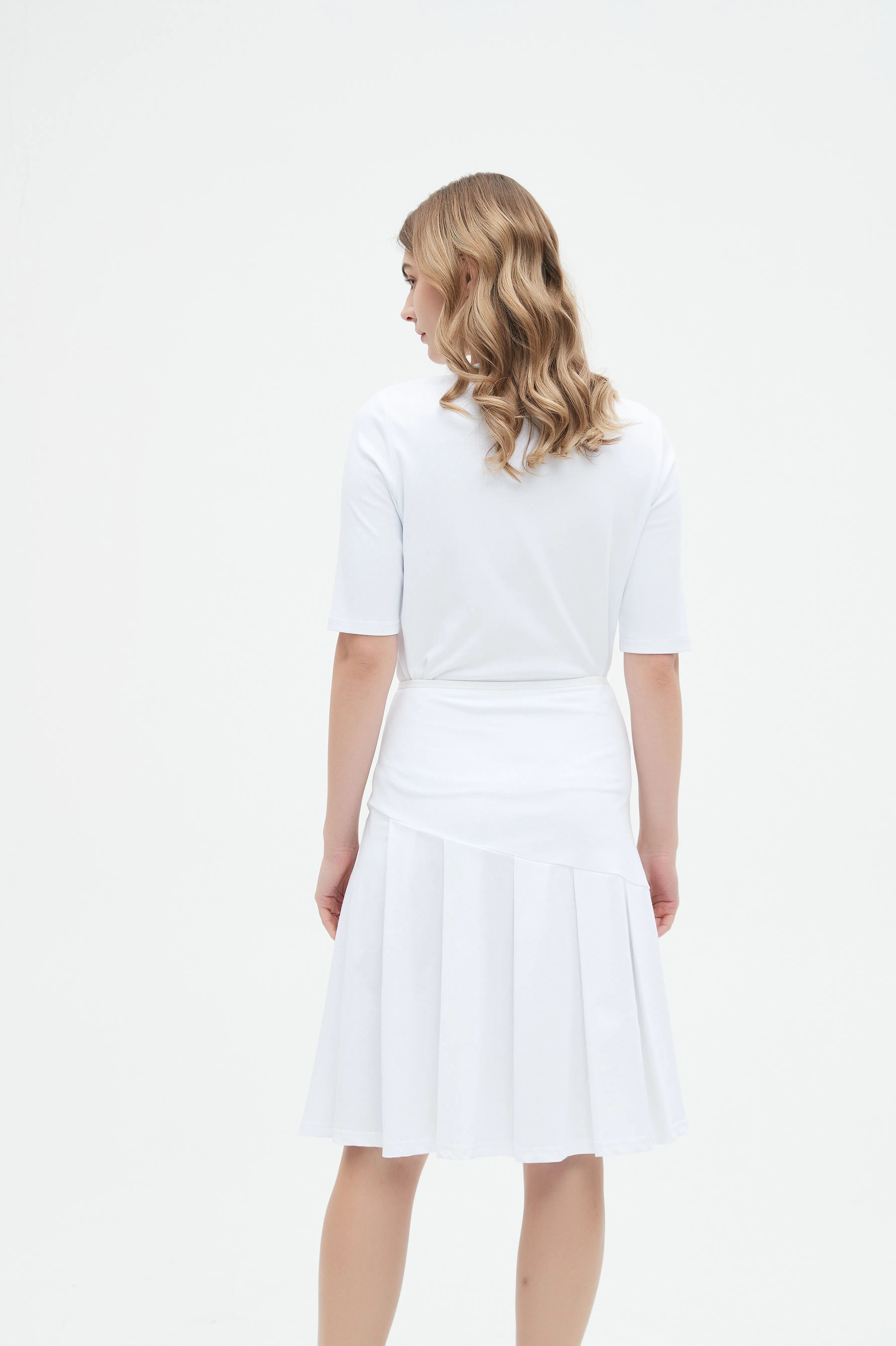 MM COTTON HALF PLEAT - WHITE