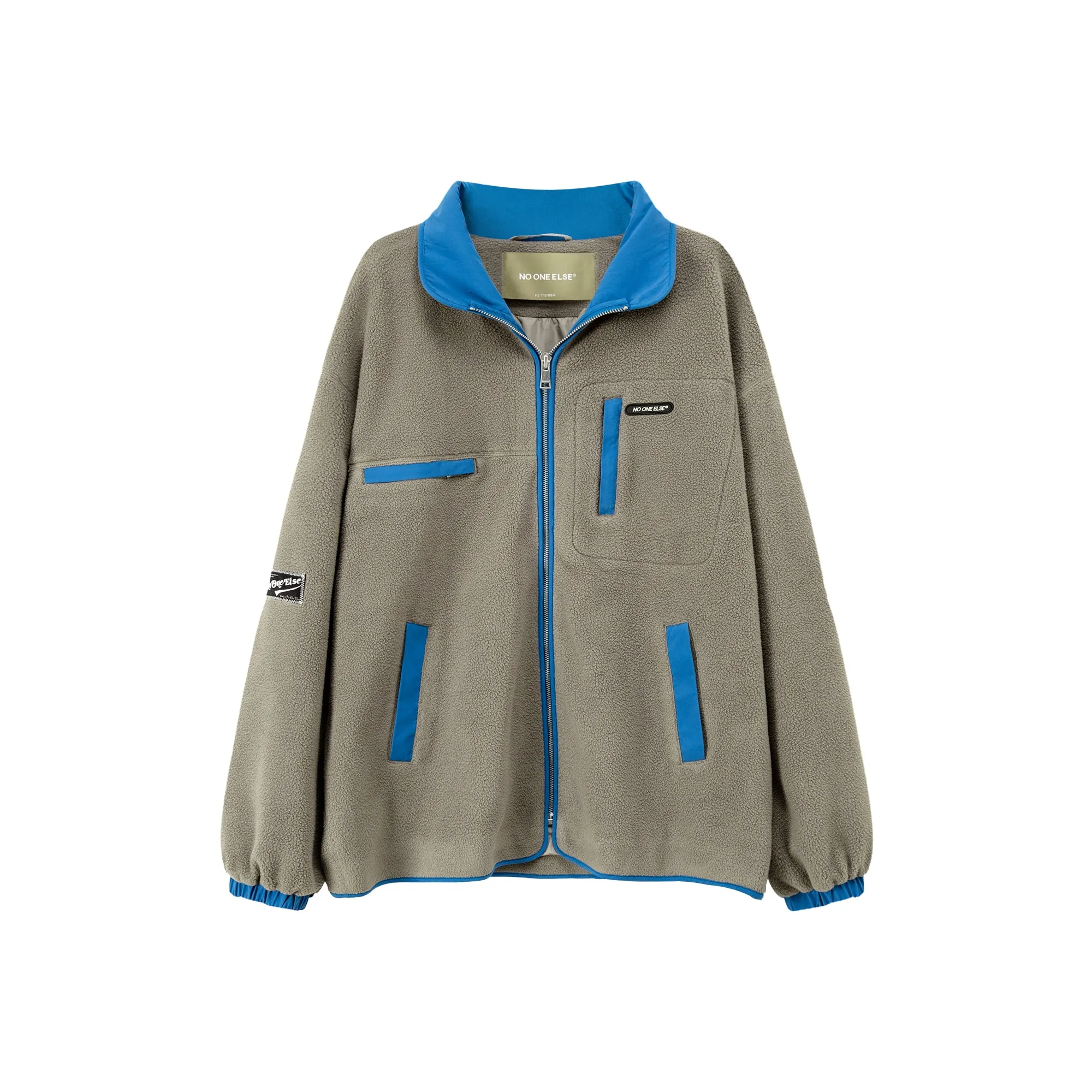 Polar Fleece Zip-Up Overfit Cardigan