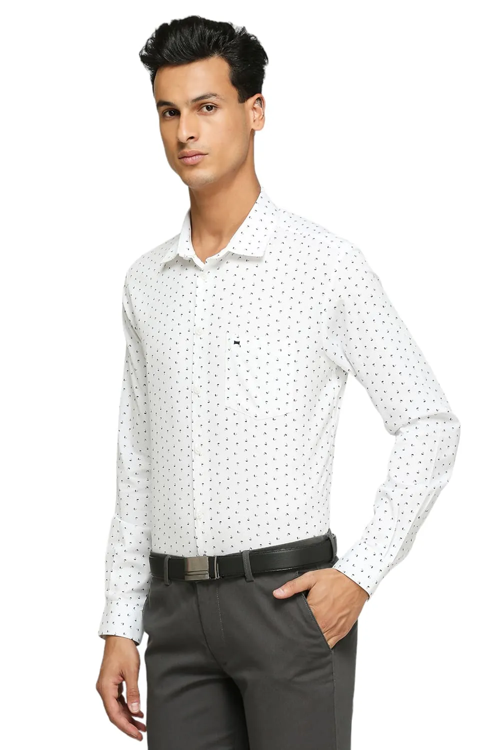 Slim Fit Cotton Twill Printed Shirts