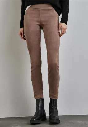 Street One Velour leggins in Black Or Mocha  28" Leg 378310