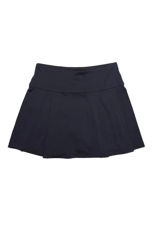 Stylish Light Fabric Tennis Skirt White Or Charcoal