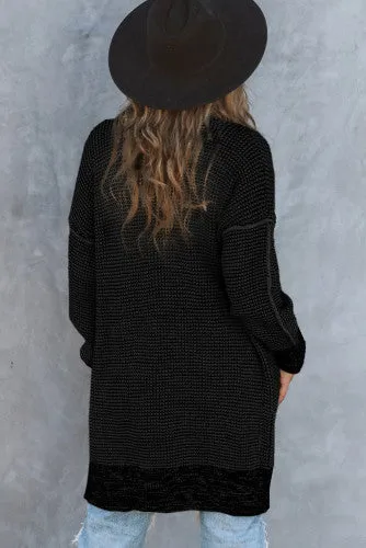 Thick and Warm Cardigan - Black