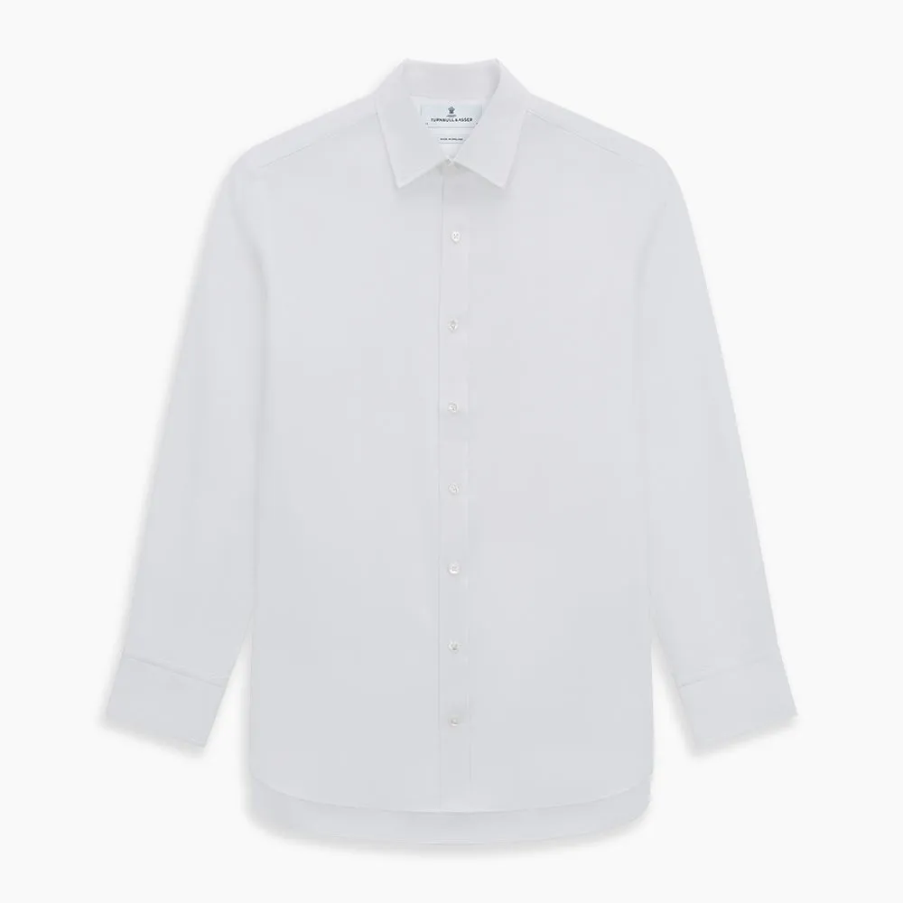 White Herringbone Mayfair Shirt